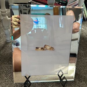 2 )bundle , 1 Silver 50th Anniversary Picture Frame plus one mirror frame